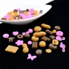Snasan mini ekmek bisküvi kek silikon kalıp kil gıda kalıbı diy mutfak aksesuarları oyuncak bebek evi minyatür aksesuarları