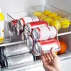 Fridge Storage Organizer Bins Can Drink Holder For Fridge Kitchen Refrigerator Storage Rack Container Kitchen Cabinet Storage