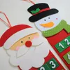 Santa Claus Snowmen Avent de Noël Calendrier Porte de porte Verme de paroi de la porte de Noël Afficher la fête de Noël Gift de Noël