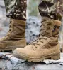 Boots 1000d Cordura Nylon étanche Trekking Randonnée Chaussures Men Military Tactical Combat Boots Coure Splitgrain Le cuir AirSoft Gear