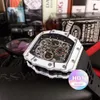 Herren Uhr neue mechanische Handgelenk Uhren RM11-03 Luxus mechanischer RM11-03 Schweizer Automatische Bewegung Sapphire Spiegel importierten Gummi-B4ck-Designer hochwertig