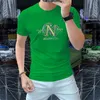 New 2024 Mens mulheres famosas marcas designer t camisetas de moda Mank Man T-shirt Top Cotton Cotton Italy Tees casuais