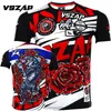 VSZAP MMA Rose Tiger Print Rash Guard Rashguard MMA Gi Boxing Jersey Thai Shirt Jiu Jitsu Men Breathable Grappling Tshirt & Tank