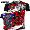 VSZAP MMA Rose Tiger Print Druk Surgal Rashguard MMA GI Boks Jersey Thai Shirt Jiu Jitsu Mężczyźni oddychający zbiornik Tshirt Tank