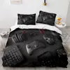 Game King Queen Duvet Cover Cover 3D Black Game Hands Set da letto per bambini Teens Man Gamer Camera da letto Copritura Copertina Copertina