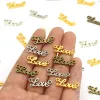 50pcs Love Label de metal Silver Gold Bronze Etiquetas hechas a mano Etiquetas de metal para ropa Cosering Accessoreis Embellidas Cabello