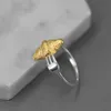 Creatieve vork croissant vorm verstelbare ring voor vrouwen mannen gepersonaliseerd open vinger ring statement sieraden feest trendy cadeau 240322