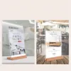 A6 Acrylic L-style T-type Strong Table Signboard Double-sided Tab Le Sign Display Card Rack Table A4 A6 Paper Holder Showing