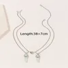 Pendant Necklaces 2Pcs/Set Luminous Heart Couple Magnetic Necklace Hexagonal Column Geometric Jewelry Gifts
