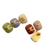 New designer earrings 18kgold Multicolor stud cute Earrings for women Earring ear rings Fashion Luxury brand jewelry gift