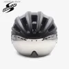 Radsporthelme Fahrradhelm Erwachsener Urban Helm Road MTB Mountainbike Aero Zeitfahr Race Bicyc Helm mit Goggs Sun Visor Brille 2018 L48