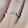 Femme Hot New Twist Designer Band anneaux 18k Gold S925 Silver plaqué CZ Zircon Crystal Luxury Love Nail Dinger Ring Jewelry Gift Wholesale