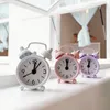 Mini Metal Alarm Clock Antique Alarm Clock Portable Desk Table Decor for Home Office Cute Kids Gift