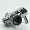 Bidet Chrome T-Adapter mit Absperrventil T-Adapter 3-Way 7/8 "1/2" 3/4 "Ventil für Handheld-Toiletten-Bidet-Spray
