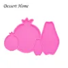 DY0488 Shiny Lotus Flower Geode Coaster Agate Resin Mold, Papaya pomegranate Silicone Mould for Epoxy Mold Resin Craft
