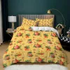 Julens täcke omslag Set King Size Christmas Stocking Bells Print Comporter Cover för Kids Girl Christmas Polyester Quilt Cover