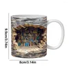 Mugs Ceramic 3D Library Bookshelf Mug Creative Space Design Multi-Purpose Book Club Cup Bookish Bookworm Gifts For Lover