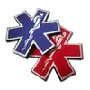 Blue Star of Life Logo Badge d'ambulance médicale d'urgence Badge brodé de crochet brodé