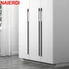 Naierdi Black Cabinet handelt aluminium legering Lange meubels Handgreep Keukenkast Knoppen Kasten 600 mm Deurtrekkingen