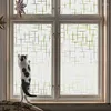 Window Stickers Frosted Privacy Film för Cross Glass Windows Self Static Adhesive Decorative Home Badrumsgardiner