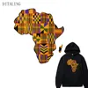アフリカの衣類のためのパッチ熱伝達パッチアフロ女性サーマルステッカーDIYメンズTシャツ洗えるパッチデカール衣類