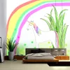 Rainbow Unicorn Tapestry vägg hängande bohemisk strandmatta polyester tunn filt yoga sjal pad hem dekoration