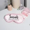 Maschera per gli occhi del sonno personalizzato con sacchetto regalo maschera per gli occhi da damigella d'onore per la festa della festa del compleanno Bomboniere del matrimonio personalizzato Nome monogramma