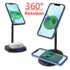 Laders 15W Magnetische draadloze lader voor iPhone 12 13 Pro Max Desktop Telefoon Stand Fast Wireless Charger voor AirPods Xiaomi Samsung