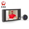 KAK 3.5 "Dijital Kapı Peephole Kamera Elektronik Kapı Görüntüleyicisi Bell 120 Derece Geniş Açılı HD Ekran Ev Güvenlik Sistemi Donanımı