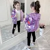 Girls Baby's Kids Coat Jacket Outwear 2022 Purple Purple Autumn Top Top Top Outdoor Party Party Adolescents plus taille d'enfants