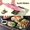 Più recente set di sushi fai -da -te veloce set macchina riso stampo stampo kit rullo bazooka kit di carne vegetale utensili da cucina fai -da -te strumenti da cucina fai da te