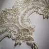 1Yard Gol White Cording Tissu Fleur Veni Venise Mesh dentelle Trim Applique Certe pour la mariée Robes de mariée 22 cm