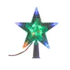 Flashing LED Color Changing Lamp Christmas Tree Topper Star Decorations Multi Color Battery Powered Treetop Light Party Supplies