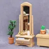 1:12 Mini Doll Doll Doldoming Modello a specchio a figura intera con accessori per mobili per camere per camere per bambini Accessori per la casa delle bambole