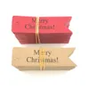 100pcs/lot kırmızı kahverengi ambalaj etiketleri Christma Hang Tag Kraft Paper Etiketler Hediye Etiket Etiketler Hediye Balıktail Bayrağı 7x2cm