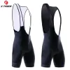 X-Tiger Ganzes schwarzes Fahrrad Bib Shorts Männer Outdoor Wear Bike Radfahren 5d Coolmax Gel gepolstert Reitfib Shorts Radsport-Bib-Shorts