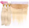 Прямые волосы 613 Blonde Color Ombre Brazilian Virgin Human Extension Pucker 3 ПК с ухом от 13х4 уха с кружевным кружевным