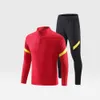 Maglie da calcio giacche da uomo Nuovo abito da allenamento da calcio fisso per kit di squadre invernali autunnali a maniche lunghe giocando a mezza cerniera