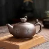 1pc Handmade Tea Set Customized Authentic Yixing Tea Pot Purple Clay Xishi Filter Teapot Beauty Kettle Give Someone A Gift 180ml