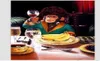 Lovely Monkey drinking wine High Quality Handcraft Animail Arts Oil Painting On Canvas For Home Wall Decor in custom sizes4571804