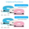 KW-triO Portable 2 Hole Punch Handheld Metal Hole Puncher 10 Sheet Capacity 6mm Aperture Paper Punch for A4 A5 A6 B5 B6 Notebook