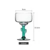 1pcs Margarita Verre à vin créatif Cactus Cocktail Bar Club Club de mariage Drinkware Gobblet Champagne Dessert Cup 350ml