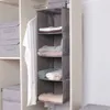3 4 5 Schichten waschbarer Schrank Organizer Kleiderschrank Stoff Regale Hängende Rack -Lagerbeutel mit Haken und Schlaufen für Kleidungssocken