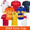 Euro Cup Soccer Jerseys 2024 Home and Away Jersey 24 équipes Player Version Men Kids Kits
