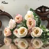 1 bouquet 10 teste fiori artificiali tè fiore di seta rosa piccolo bouquet fiore di fiori finte per casa da giardino arredamento fai da te