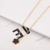 Pendant Necklaces High Quality Gilded Hot Selling Plant Five Leaf Petal Flower Pendant Necklace Clover Lucky Jewelry Womens Stainless Steel 240410