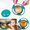 Magic Gyro Bowl 360 회전 방지 유아 유아용 아기 어린이 훈련 먹이 그릇 흘림 베이비 그릇 어린이 안전