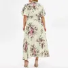 Abiti di grandi dimensioni Donne più taglia Boho Beach Floral Summer Dress Mini Sunsssing Abbigliamento femmina Scatto Casual Long Skirt 240410