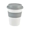 Tasse d'eau portable tasse de boisson légère résistante à la chaleur grande tasse de tasse à café de boisson avec manche de protection en silicone