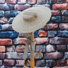 Gemvie 4 Farbweite Krempe Flat Top Strohhut Sommerhüte für Frauen Ribbon Beach Cap Boilien modische Sonne mit Kinngurt 240410